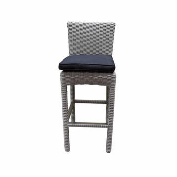 Oxford barstoel wit grijs wicker, Tuin en Terras, Tuinsets en Loungesets, Ophalen of Verzenden, Nieuw