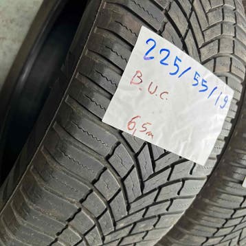 2 x Bridgestone Weather Control 225-55-19 4 Seizoenbanden..., 19 inch, Gebruikt, Ophalen of Verzenden, All Season