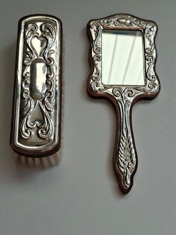 Art Nouveau Toiletset (2) - Zilver