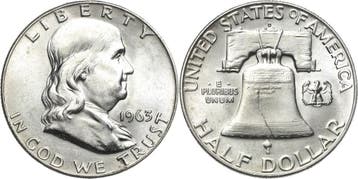 1/2 Dollar 1963, Vereinigte Staaten von Amerika, Verzenden