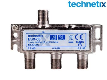 Drievoudige verdeler 5-1218 MHz (ESX-03+/N) - Technetix, Ophalen of Verzenden, Nieuw