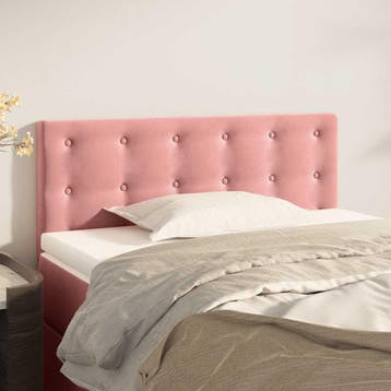 vidaXL Hoofdbord 80x5x78/88 cm fluweel roze, Verzenden, Nieuw, Stof