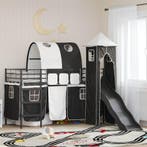 vidaXL Loftbed voor Kids Zwart 75 x 190 cm Metaal, Verzenden, Nieuw, Zwart, Metaal