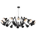 Industriële hanglamp zwart 16-lichts verstelbaar - Hobby, Verzenden, Nieuw, Industrieel