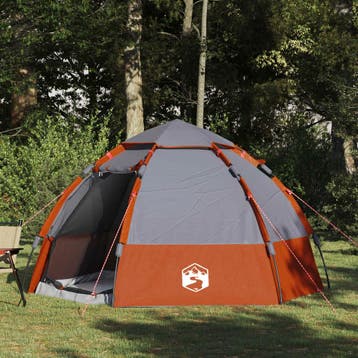 vidaXL Instant tent met regenhoes voor 4 personen met snelle, Verzenden, Nieuw, Tot en met 2