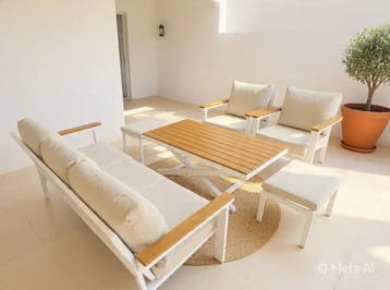 Luxe Loungeset aluminium met weersbestendige kussens 195x..., Verzenden, Nieuw