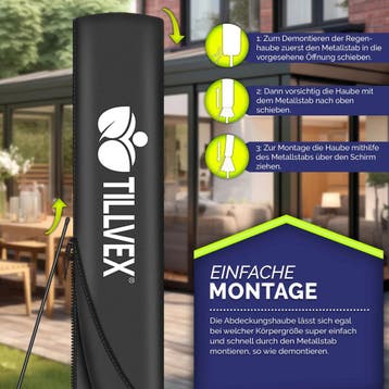 Zweefparasol - Tuinparasol - Parasol 300 cm - Met voet - Met, Tuin en Terras, Parasols, Verzenden, Zo goed als nieuw