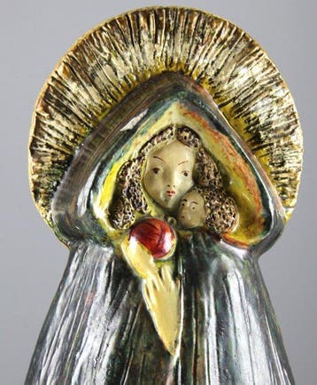 Noceram - Beeldje - Madonna and Child - Vlaams Aardewerk