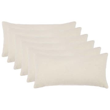 vidaXL Kussensloop 6 pcs HEERLEN Crèmekleurig 40 x 80 cm, Verzenden, Nieuw