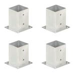 vidaXL Paalankers 4 st 101 mm gegalvaniseerd metaal, Verzenden, Nieuw