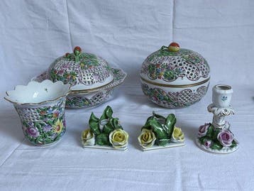 Herend - Eetservies (6) - Porselein - Victoria Pattern, Antiek en Kunst