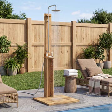 vidaXL Buitendouche 217 cm Massief Acacia Hout en, Verzenden, Nieuw