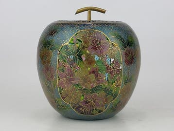 Pot - Glas, Metaal - Cloisonné & plique-à-jour