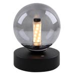 Moderne oplaadbare tafellamp zwart, Theo, 2W, 3000K LED,, Huis en Inrichting, Nieuw, Ophalen of Verzenden, Glas, Modern