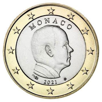 Monaco 1 Euro 2021 UNC, Postzegels en Munten, Munten | Europa | Euromunten, Verzenden