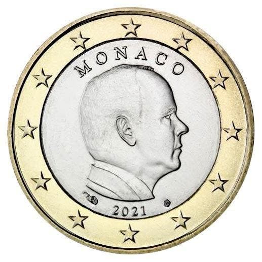 Monaco 1 Euro 2021 UNC, Postzegels en Munten, Munten | Europa | Euromunten, Verzenden