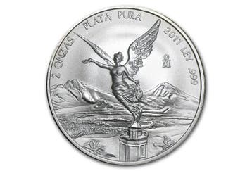 Mexican Libertad 2 oz 2011, Verzenden, Zuid-Amerika, Losse munt, Zilver