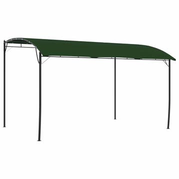 vidaXL Paviljoen 4 x 3 x 2,55 m Groen Gepoedercoat staal en, Verzenden, Nieuw