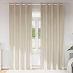 vidaXL Verduisterende gordijnen 2 pcs Crème 140 x 245 cm, Verzenden, Nieuw, Crème