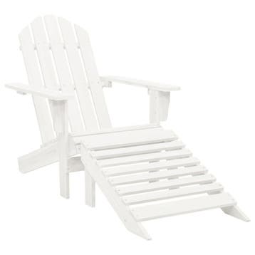 Lounge fauteuil wit - Hardhout | Tweedekansje | OP=OP, Ophalen of Verzenden, Gebruikt, Hout