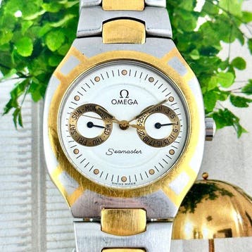 Klok - Ontwerp - 18 kt goud - 1990-2000 - Omega 18 K / Titan, Nieuw