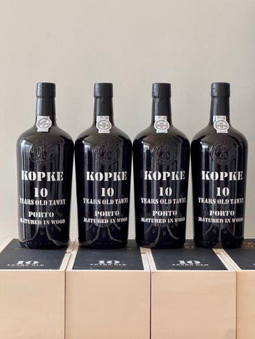 Kopke - 10 years old Tawny - Porto - 4 Flessen (0.75 liter), Nieuw