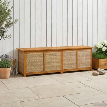 vidaXL Tuinopslagdoos 185 L Massief Acaciahout 200 x 50 x 56, Verzenden, Nieuw