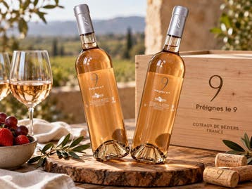 30 flessen Préignes le Neuf – Le 9 Rosé 2024 | Veiling, Nieuw, Frankrijk, Roséwijn