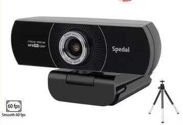 1080P 60fps Webcam met Dubbele Microfoon en Statief USB, Verzenden, Nieuw