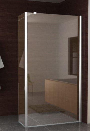 Zijwand met hoekprofiel 40 x 200 cm 8mm NANO coating chroom, Ophalen of Verzenden, Nieuw, Chroom, Douche