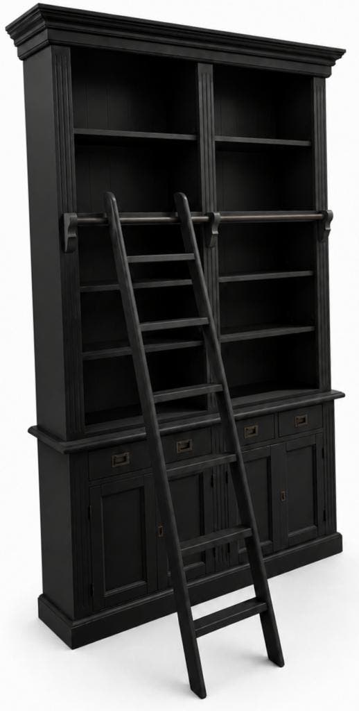 Boekenkast zwart - zwart Kesteren 150 x 240cm, Huis en Inrichting, Kasten | Boekenkasten, Ophalen of Verzenden
