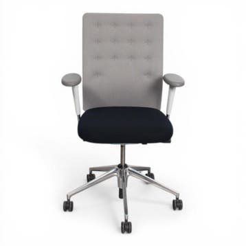 Vitra ID Trim bureaustoel met lendensteun, zwart-grijs-ch..., Ophalen of Verzenden, Ergonomisch, Gebruikt