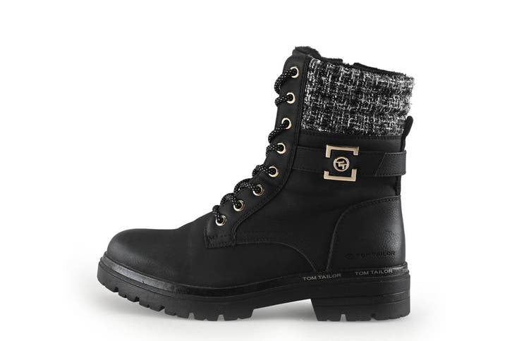 Tom Tailor Veterboots in maat 39 Zwart, Kleding | Dames, Schoenen, Zwart, Zo goed als nieuw, Overige typen, Verzenden