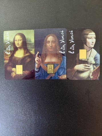 Tsjaad. 3000 Francs CFA 2000, Da Vinci, 3 × 1/1000 Oz, Postzegels en Munten