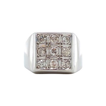 Vintage ring met diamant 10 krt, Ophalen of Verzenden, Nieuw