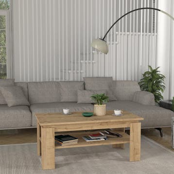 Salontafel Krirdfjos saffier eiken 110x60x47 cm [en.casa], Verzenden, Nieuw