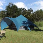 vidaXL Teepee Tent 7-Persoon met dak Blauw en Grijs 600 x, Verzenden, Nieuw