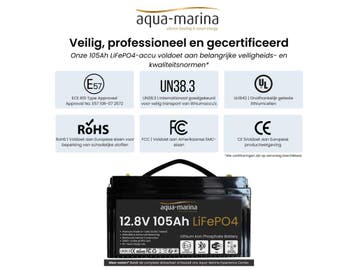 Aqua-Marina ProLine 12.8V 105Ah LiFePO4 Accu ECE R10 H190, Ophalen of Verzenden, Nieuw