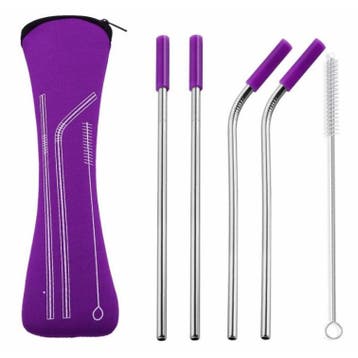 Fako Bijoux - RVS Rietjes - 4 Stuks - 2 x Recht & 2 x, Verzenden, Nieuw
