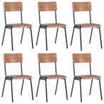 vidaXL Eetkamerstoelen 6 st multiplex bruin, Huis en Inrichting, Stoelen, Verzenden, Nieuw, Bruin