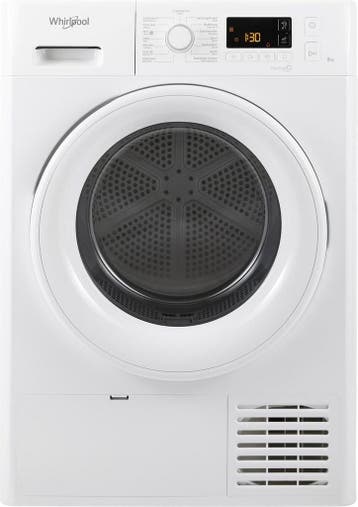 Whirlpool Ftbem1182 - Warmtepompdroger - 8 kg - 64 dB -, Ophalen of Verzenden, Zo goed als nieuw, Voorlader, 85 tot 90 cm