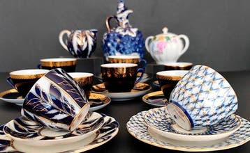 Lomonosov Imperial Porcelain Factory - Kop en schotel (23) -