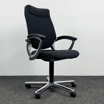 Girsberger Directiestoel - Zwarte Stof, Huis en Inrichting, Ophalen of Verzenden, Ergonomisch, Gebruikt, Bureaustoel