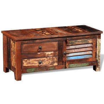 vidaXL Tv-meubel massief gerecycled hout, Minder dan 50 cm, Verzenden, Nieuw, Minder dan 100 cm