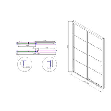 Douchedeur Boss & Wessing Black Edition Frame Softclose, Ophalen of Verzenden, Nieuw