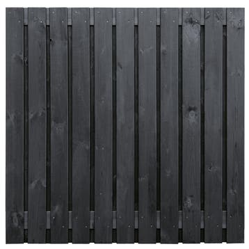 Schutting Tuinscherm Dresden 180x180cm Zwart Gespoten Grenen, Tuin en Terras, Schuttingen, 1 tot 2 meter, Minder dan 3 meter, Nieuw