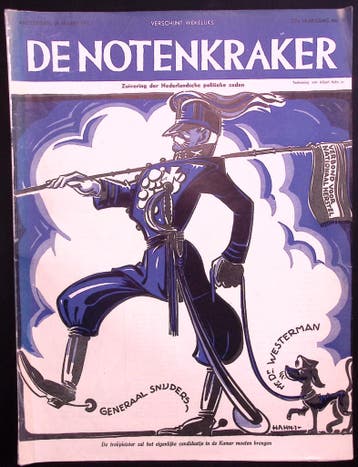 Westerman als hond van Snijders op spotprent (lijst optie), Verzenden