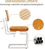 Eetkamerstoelen - Set van 2 - Metaal / Rotan - Bruin, Huis en Inrichting, Stoelen, Verzenden, Zo goed als nieuw