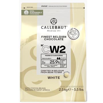 Callebaut Chocolade Callets Wit (CW2) 2,5kg, Verzenden, Nieuw
