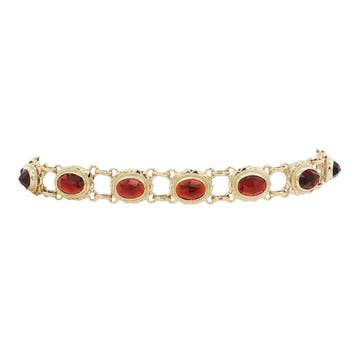 Gouden vintage armband met granaat 14 kt, Ophalen of Verzenden, Nieuw